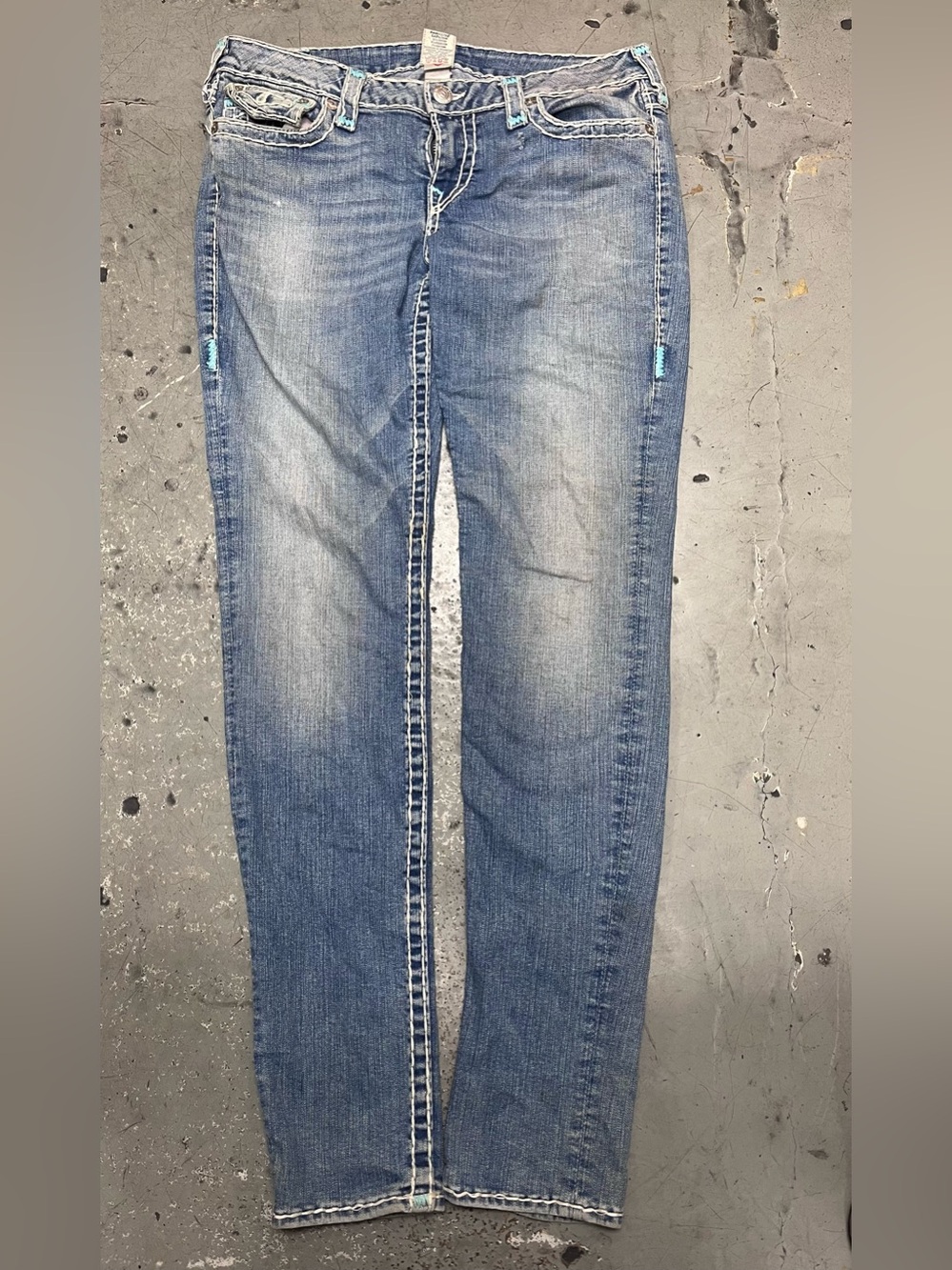 True Religion Light Blue Washed Women’s Jeans Sz 32x32